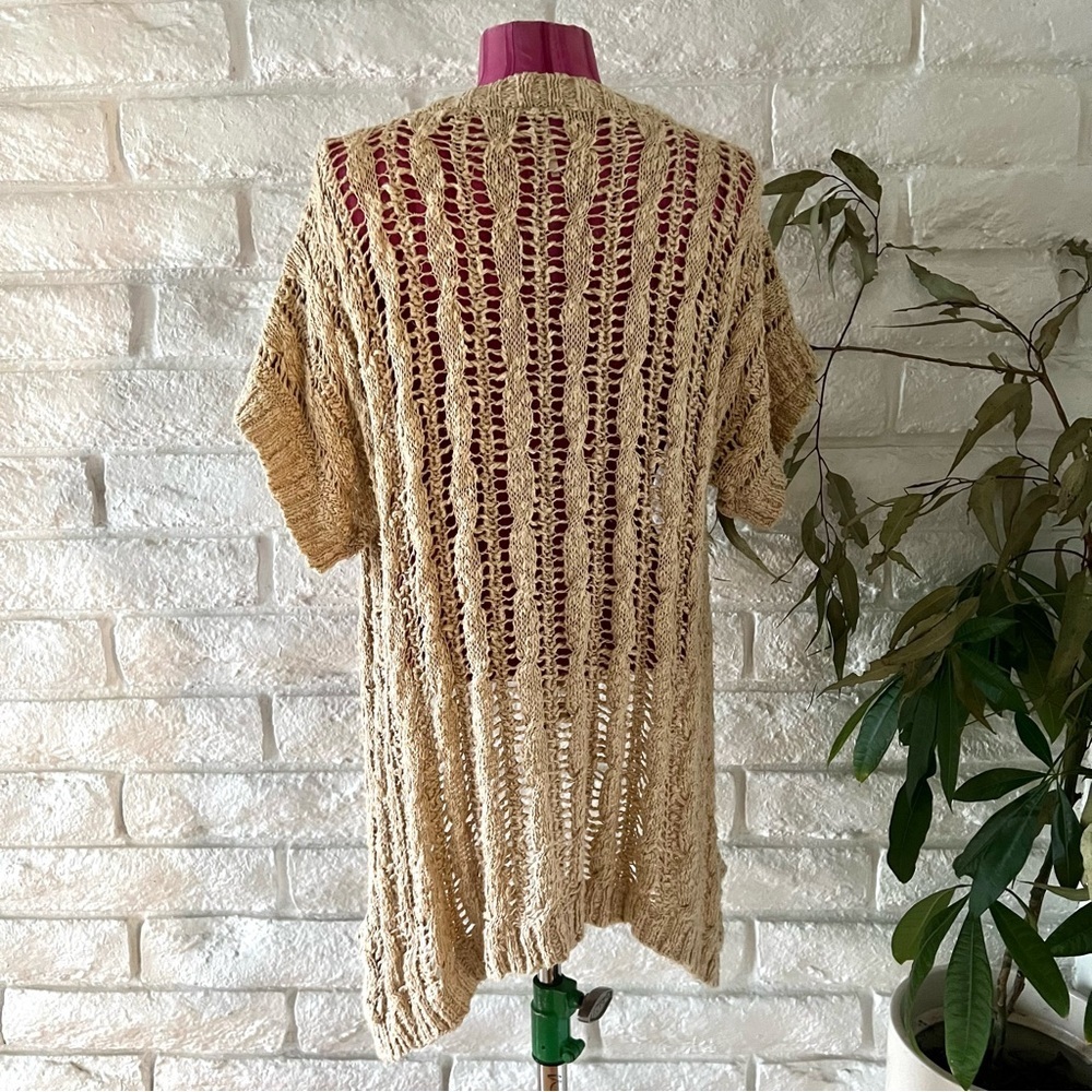 Free People Knit Beige Cardigan S-13 - Picture 3 of 5